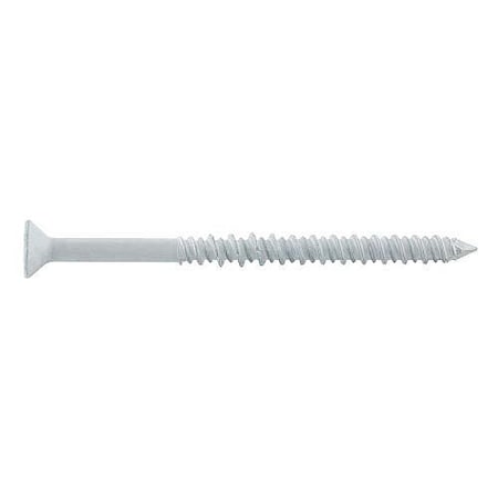 Dewalt Concrete Screw Anchor, 3/16" Dia., Flat, 3-1/4" L, Carbon Steel Stalgard White, 1000 PK DEW DFM2ELD360